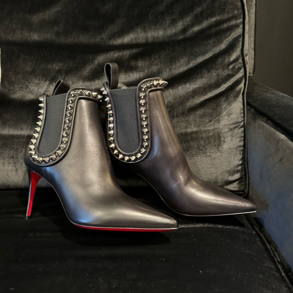 Christian Louboutin - Capaboot 85mm Spiked Napa Stiletto Ankle Boot - Picture 10 of 16